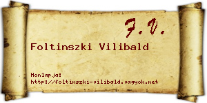 Foltinszki Vilibald névjegykártya